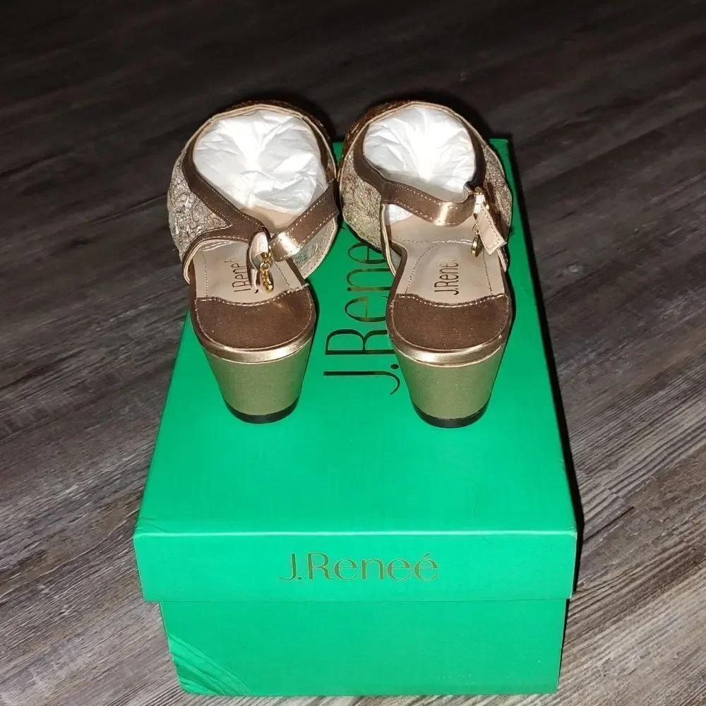J.Renée Faleece Slingback Pump  Beige  Sz 8.5W NEW
